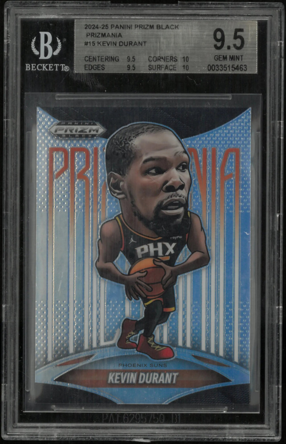2024 Panini Prizm Basketball Kevin Durant Prizmania #15 BGS 9.5
