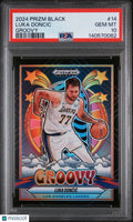 2024 Panini Prizm Black Groovy Luka Doncic PSA 10