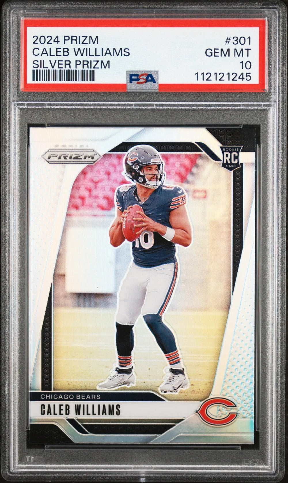 2024 Panini Prizm Caleb Williams RC Rookie Silver Prizm PSA 10
