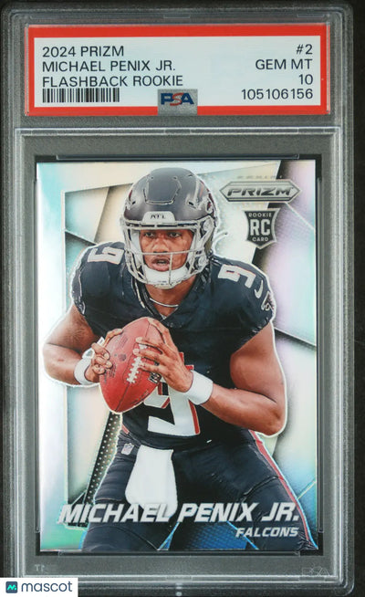 2024 Panini Prizm Football Prizm Flashback Rookie RC Michael Penix JR. #2 PSA 10