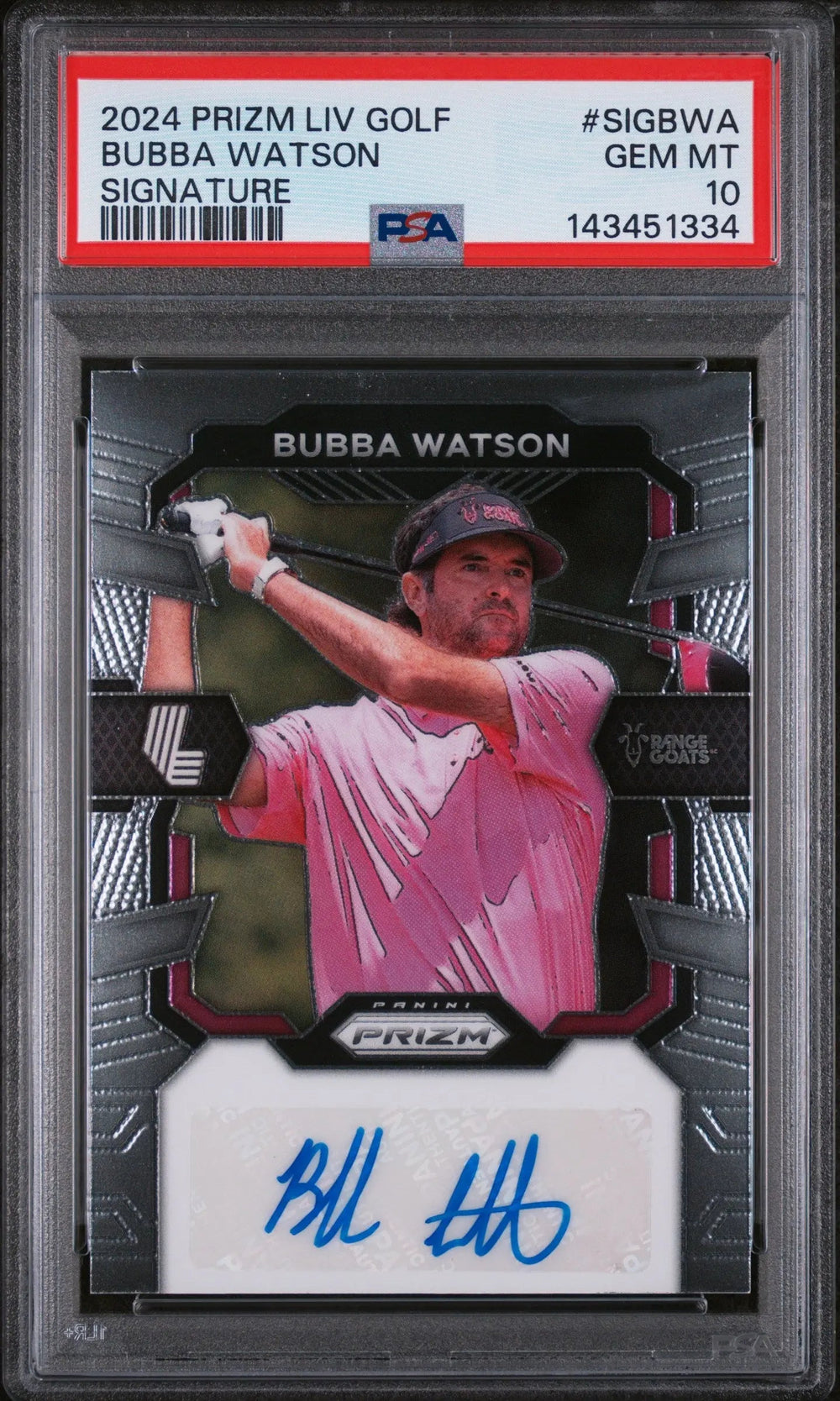 2024 Panini Prizm LIV Golf Signatures Autograph Bubba Watson Auto PSA 10