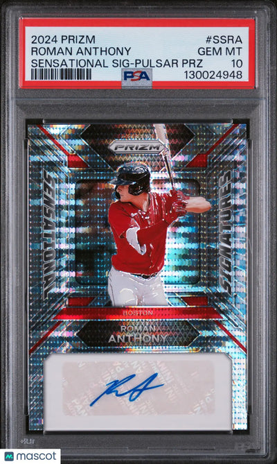 2024 Panini Prizm Sensational Signatures Roman Anthony #SSRA Pulsar PRZ PSA 10