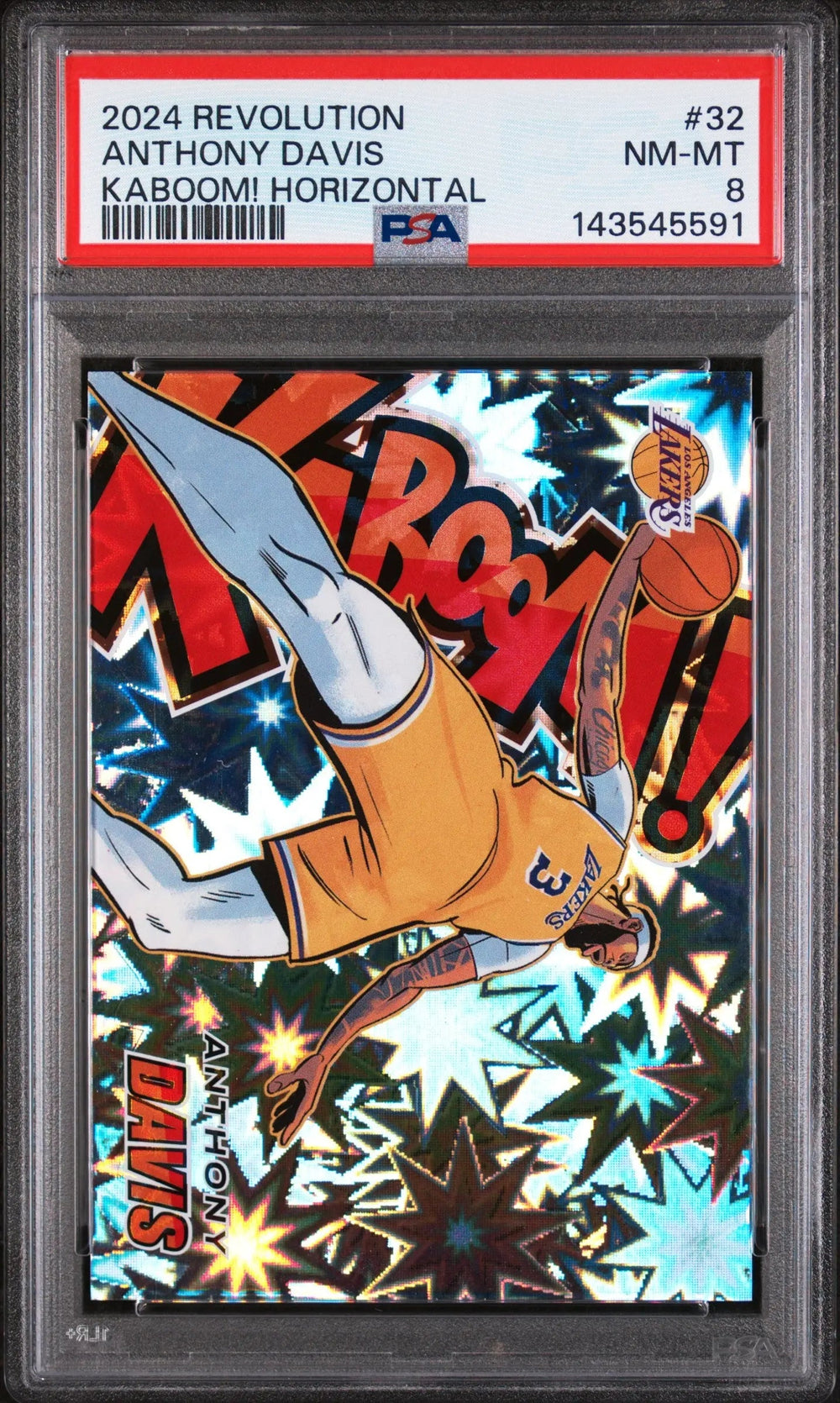2024 Panini Revolution Kaboom! Horizontal Anthony Davis #32 PSA 8