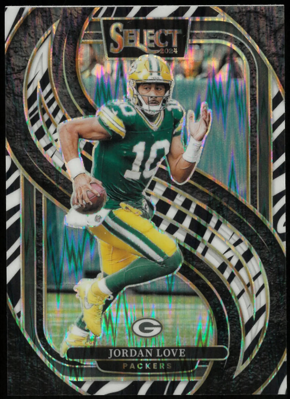 2024 Panini Select Football Jordan Love Zebra Premier Level SP