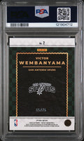 2024 Panini Select Score Throwback Victor Wembanyama TB Blue Prizm PSA 10 /75