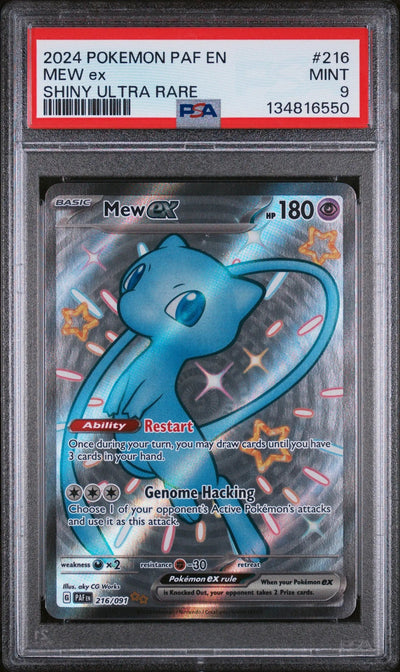 2024 Pokemon Paf EN-Paldean Fates Mew EX Shiny Ultra Rare PSA 9 216/91