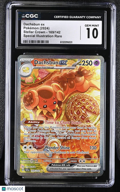 2024 Pokemon Stellar Crown Dachsbun ex Special Illustration Rare CGC 10 169/142