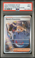 2024 Pokemon Temporal Forces Morty's Conviction SIR PSA 9 211/162