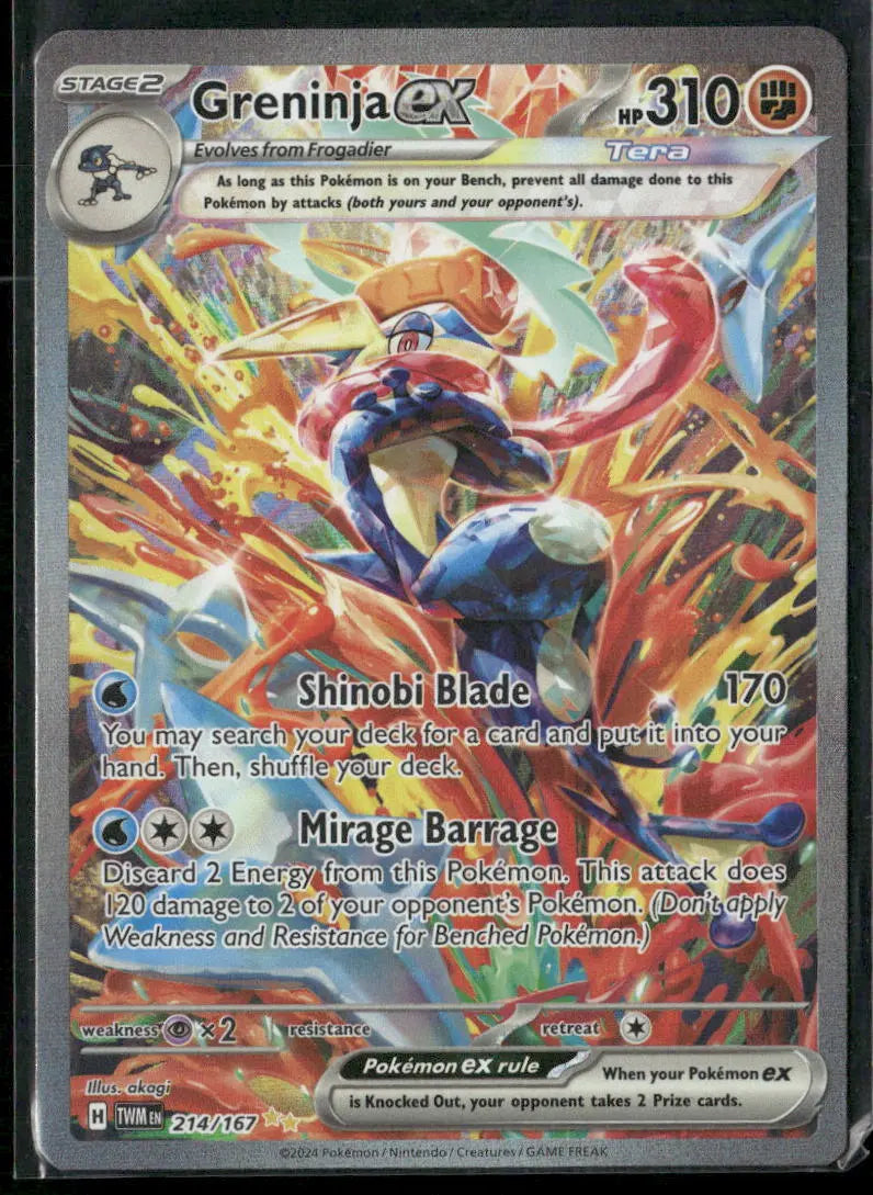2024 Pokemon Twilight Masquerade Special Illustration Rare Greninja ex 214/167