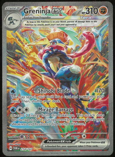 2024 Pokemon Twilight Masquerade Special Illustration Rare Greninja ex 214/167