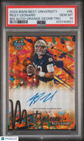 2024 Topps Bowman Best U Masterpieces Auto Riley Leonard BM Orange Geo/25 PSA 10