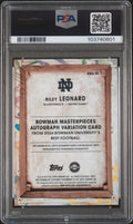 2024 Topps Bowman Best U Masterpieces Auto Riley Leonard BM Orange Geo/25 PSA 10