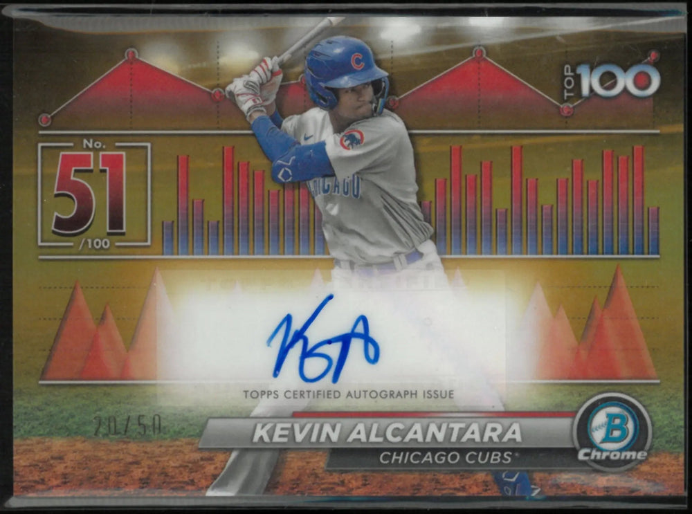 2024 Topps Bowman Scouts Top 100 Autograph Kevin Alcantara Autoe/50