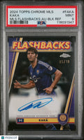 2024 Topps Chrome MLS MLS Flashbacks Autographs Kaka #FAKA BLK Ref 05/10 PSA 9