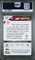 2024 Topps Chrome UEFA Euro Lamine Yamal #17 National Debut Refractor PSA 10