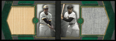 2024 Topps Diamond Icons Dual Player Dual Patch Relic Book Clemente Mays /10