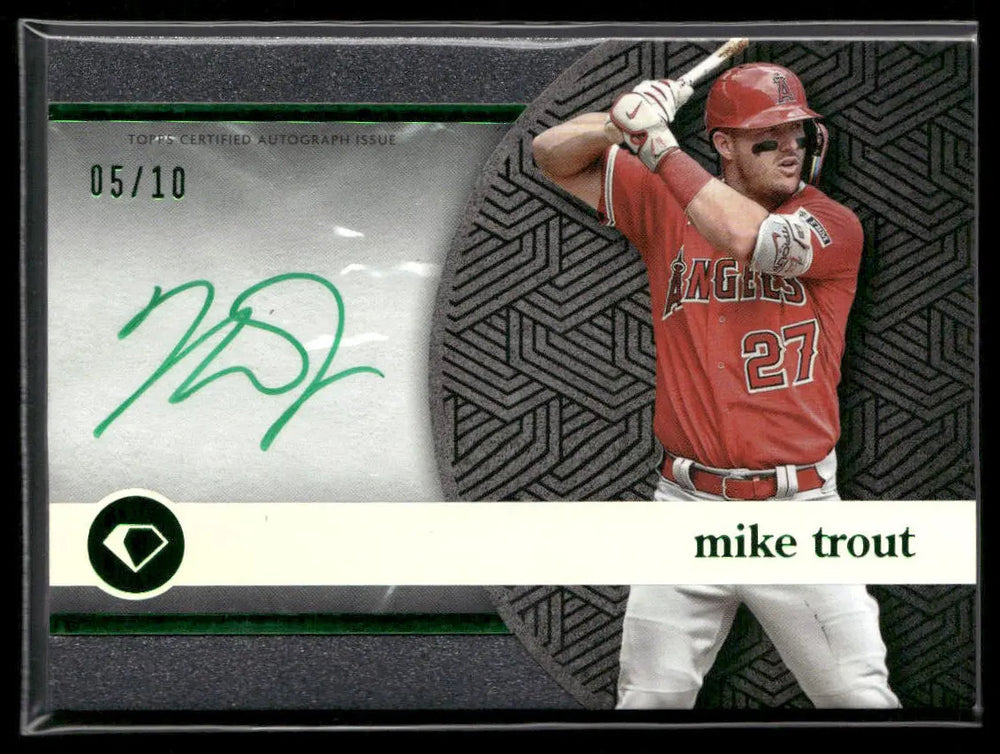 2024 Topps Diamond Icons Green White Polychromatink Auto Mike Trout /10
