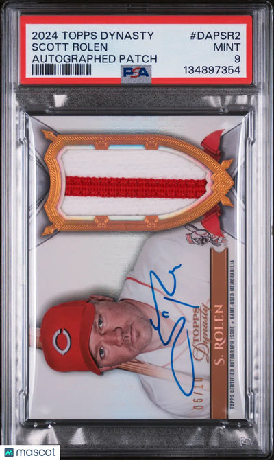 2024 Topps Dynasty Autographed Auto Patch Scott Rolen /10 PSA 9
