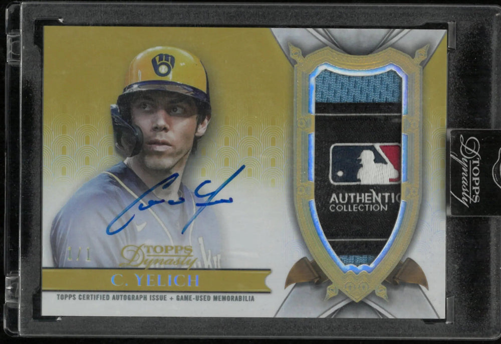 2024 Topps Dynasty Baseball Dynastic Deed Patch Auto Christian Yelich 1/1