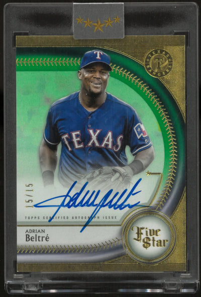 2024 Topps Five Star Autograph Adrian Beltre Auto Green /15