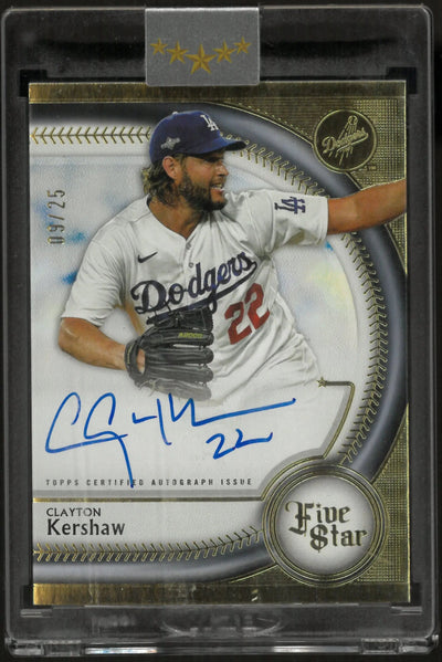2024 Topps Five Star Autograph Clayton Kershaw Auto Black /25