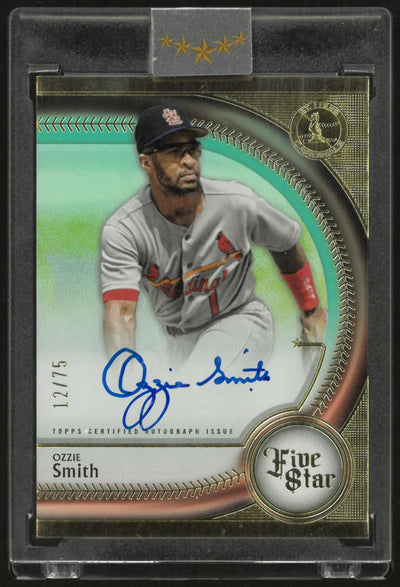 2024 Topps Five Star Autograph Ozzie Smith Auto Teal /75