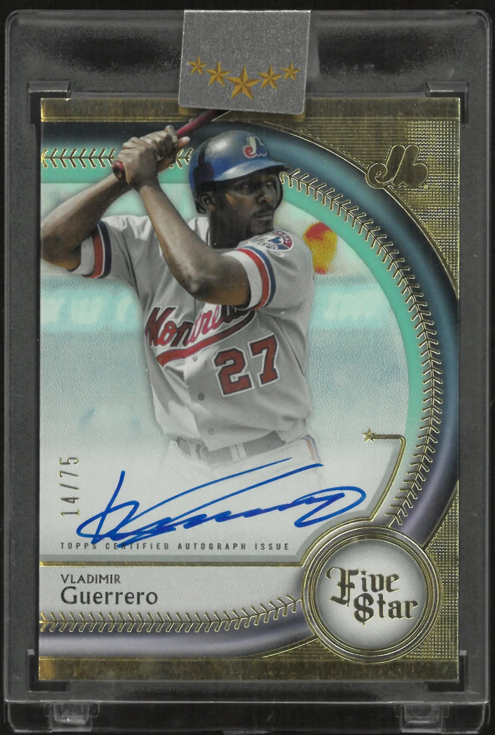 2024 Topps Five Star Autograph Vladimir Guerrero Auto Teal /75