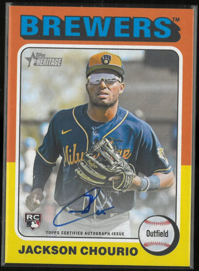2024 Topps Heritage Rookie Autograph Jackson Chourio Auto RC
