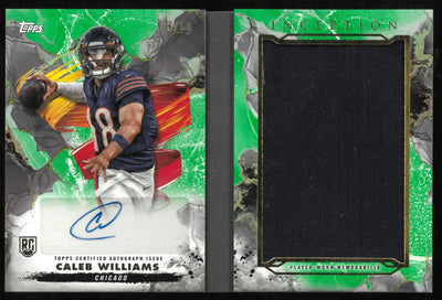 2024 Topps Inception Football Caleb Williams RC Rookie Patch Auto Booklet /50