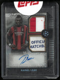 2024 Topps Museum Collection UCC Framed Hat-Trick Patch Auto Rafael Leao /10