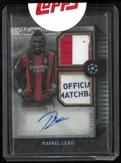 2024 Topps Museum Collection UCC Framed Hat-Trick Patch Auto Rafael Leao /10