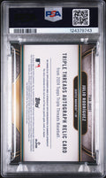 2024 Topps Triple Threads Auto Relics Julio Rodriguez Emerald /18 PSA 8