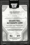 2024 Topps UFC Royalty Golden Hall Ken Shamrock Autograph /5