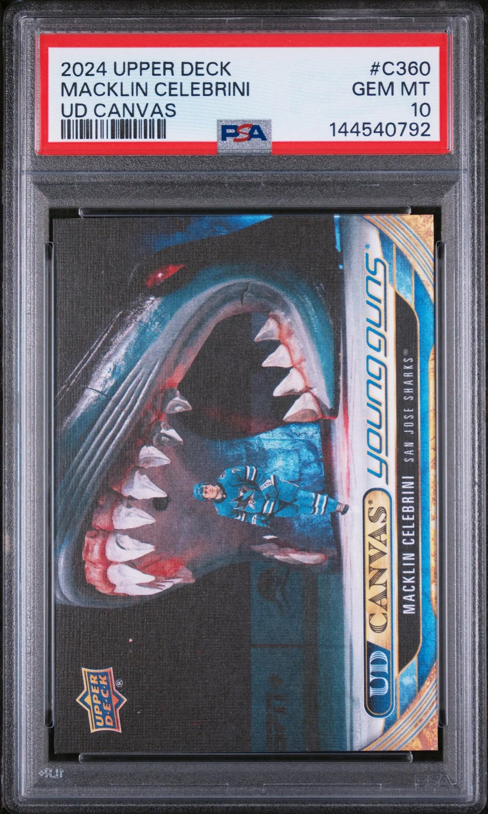 2024 UD Extended Series UD Canvas Young Guns RC Macklin Celebrini PSA 10
