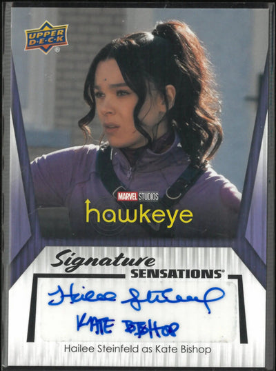 2024 UD Marvel Hawkeye Signature Sensations Hailee Steinfeld as Kate Bishop Auto