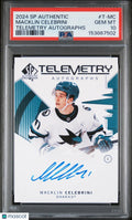 2024 UD SP Authentic Telemetry Autograph Auto Macklin Celebrini RC PSA 10