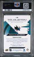 2024 UD SP Authentic Telemetry Autograph Auto Macklin Celebrini RC PSA 10