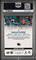 2024 Upper Deck Game Dated Moments Macklin Celebrini RC Rookie PSA 10