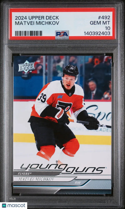 2024 Upper Deck Series 2 Young Guns Matvei Michkov PSA 10 RC Rookie