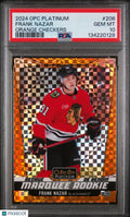 2024 Upper Deck O-Pee-Chee Platinum RC Frank Nazar #206 Orange Checkers PSA 10