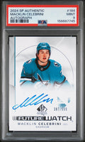 2024 Upper Deck SP Authentic Macklin Celebrini RC Future Watch Auto /999 PSA 9