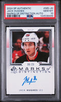2024 Upper Deck SP Authentic Marks Of Distinction Autograph Jack Hughes/25 PSA10