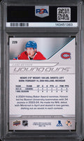 2024 Upper Deck Series 1 Hockey Young Guns Rookie Lane Hutson #229 PSA 8