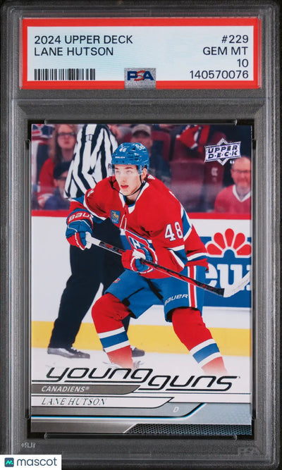 2024 Upper Deck Series 1 Young Guns Rookie Lane Hutson RC PSA 10