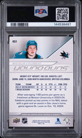 2024 Upper Deck Series 2 Hockey Young Guns Rookie Macklin Celebrini #451 PSA 8