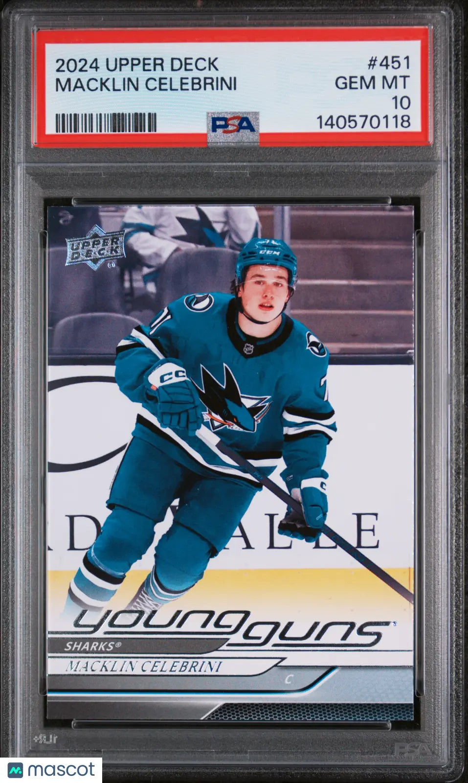 2024 Upper Deck Series 2 Young Guns Rookie Macklin Celebrini RC PSA 10