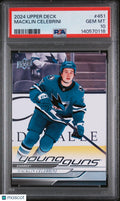 2024 Upper Deck Series 2 Young Guns Rookie Macklin Celebrini RC PSA 10