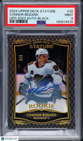 2024 UD Stature Update Connor Bedard 2023 Autograph Black 2/3 PSA 9 RC