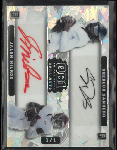2024 Wild Card Shedeur Sanders/ Jalen Milroe Rookie Autographs 1/1