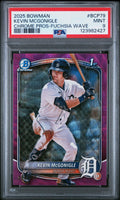 2025 1st Bowman Chrome Prospects Kevin Mcgonigle RC Fuchsia Wave /199 PSA 9